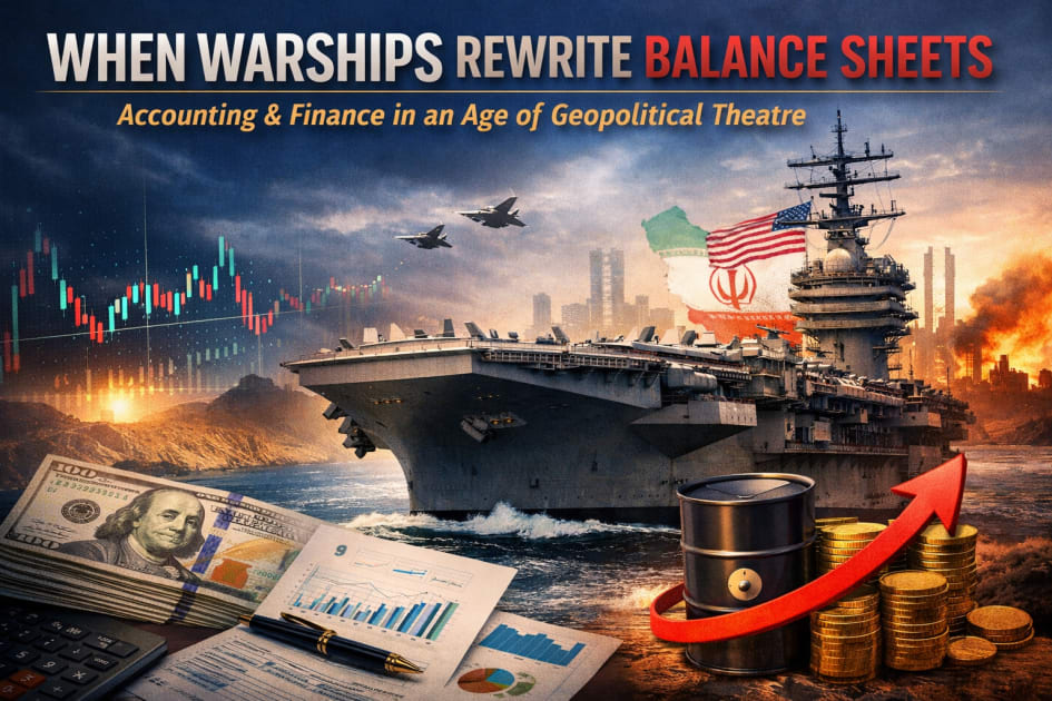When Warships Rewrite Balance Sheets: Accounting and Finance in an Age of Geopolitical Theatre